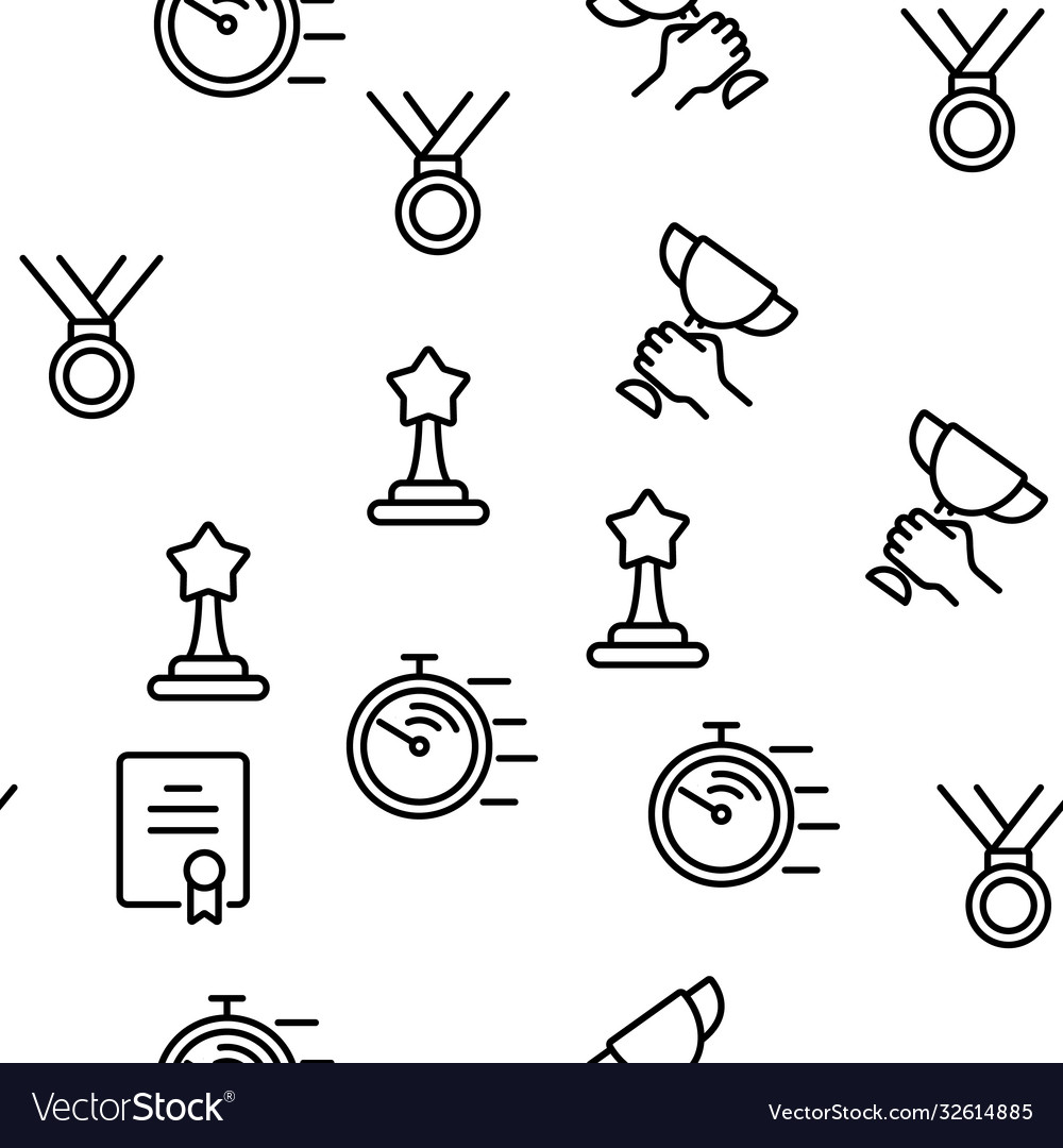 Contest sport activity seamless pattern