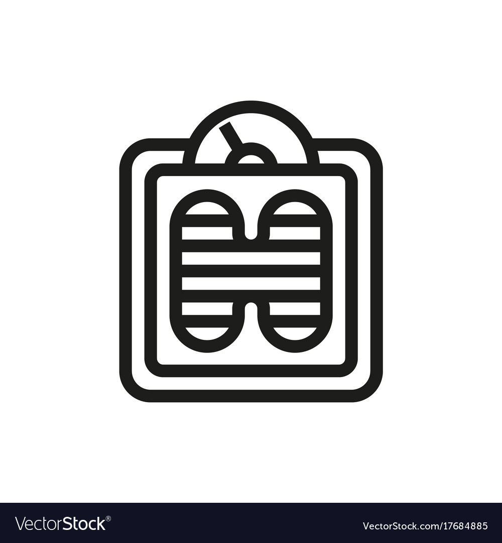 Floor Scales Icon On White Background Royalty Free Vector