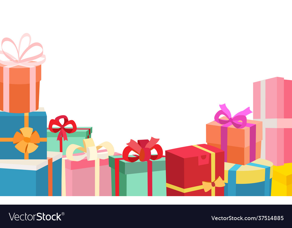 Holiday christmas gift box banner xmas december vector image Holiday christmas gift box banner xmas december