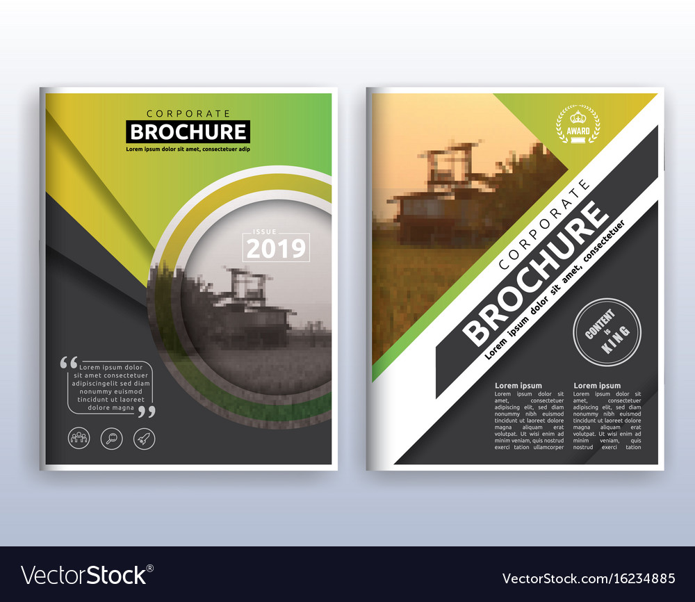 Modern corporate business flyer layout design Vector Image