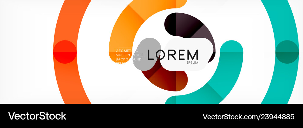 Outlined stroke circles composition Royalty Free Vector