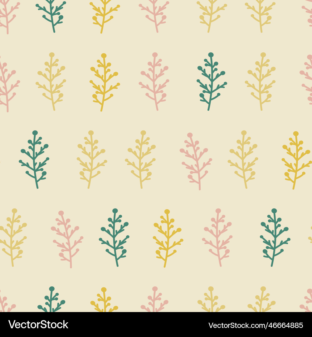 Seamless pattern with leaves Royalty Free Vector Image