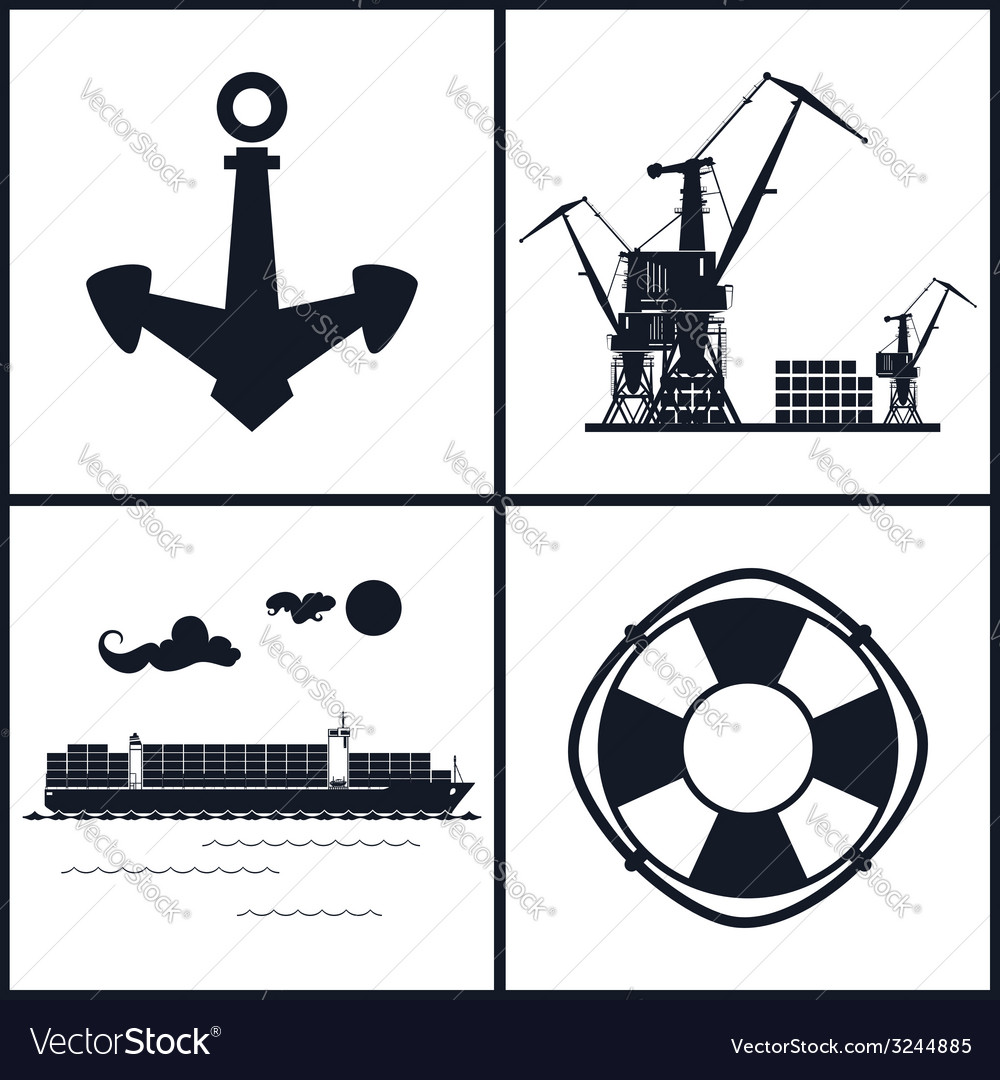 Set of maritime icons