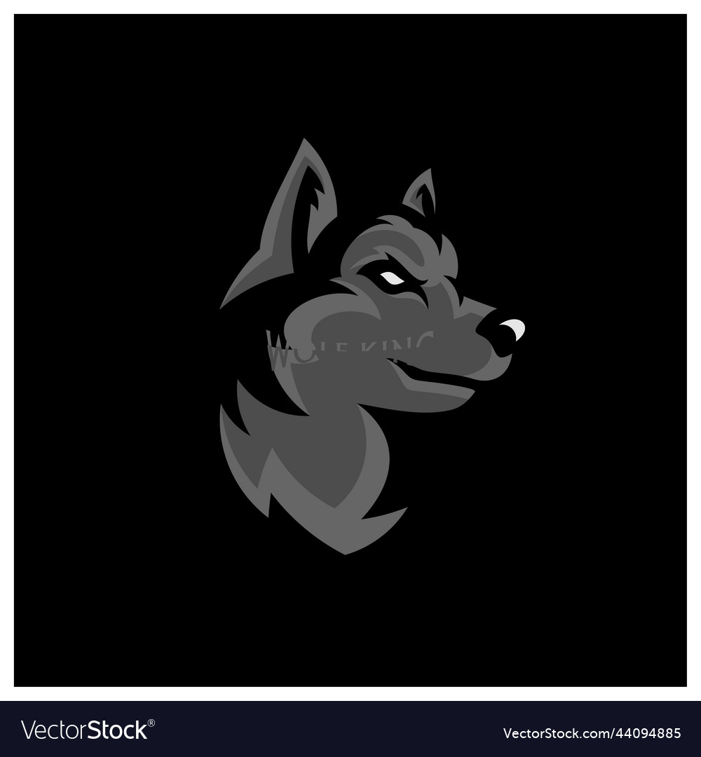 Wolf head logo design mascot art