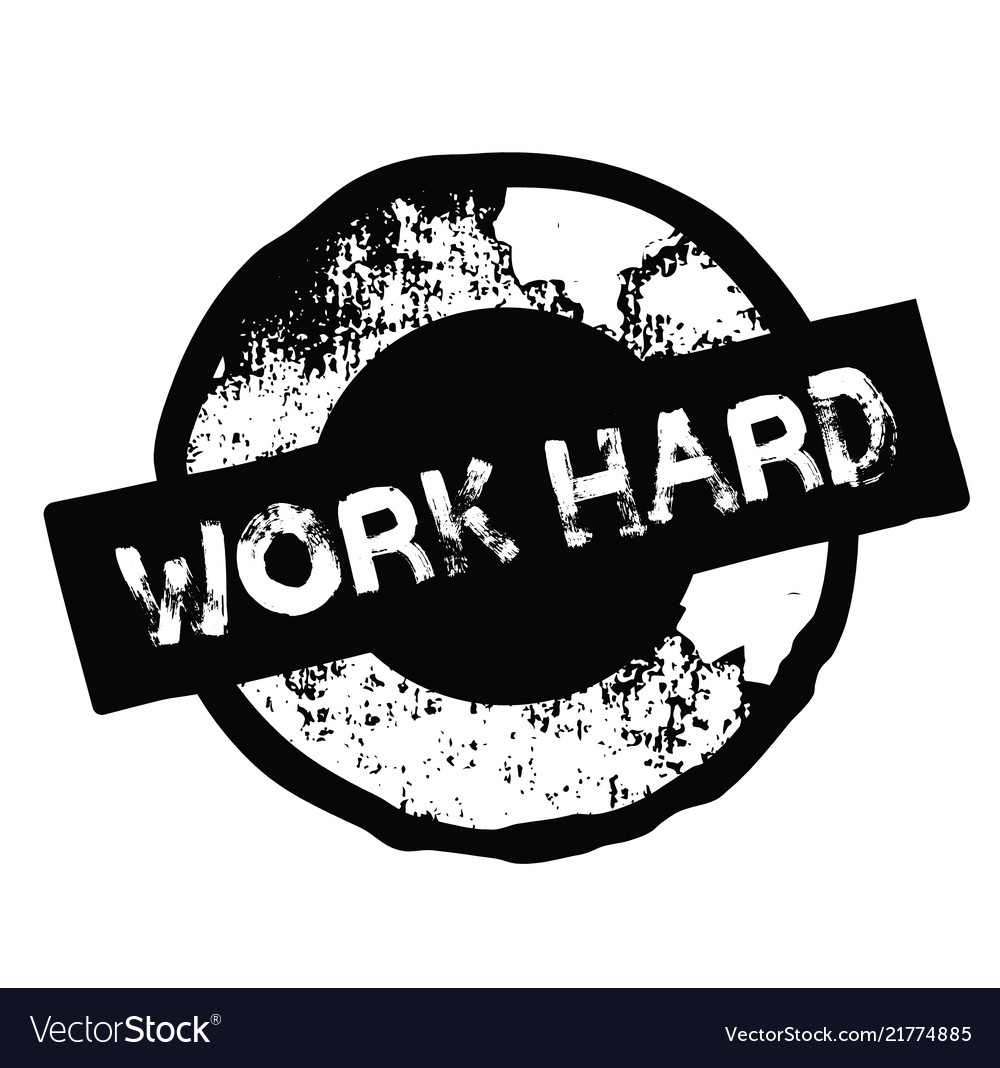 Work Hard Rubber Stamp Royalty Free Vector Image