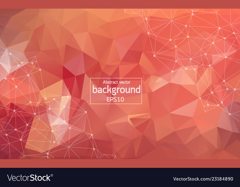 Abstract Red Polygonal Background