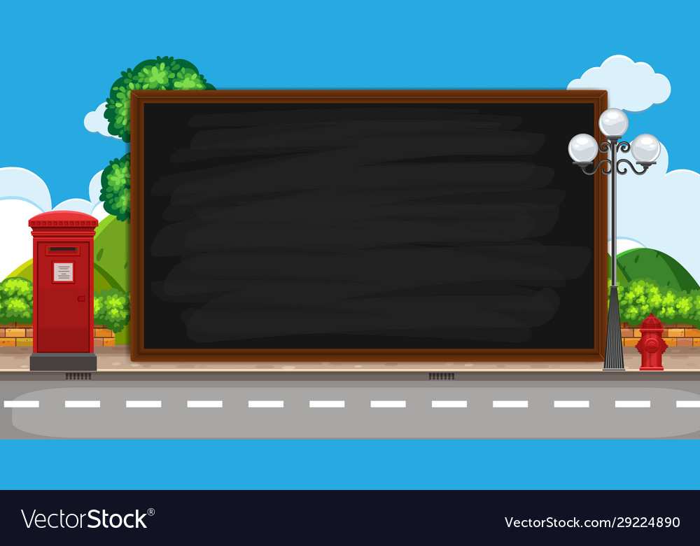 Border template with street background