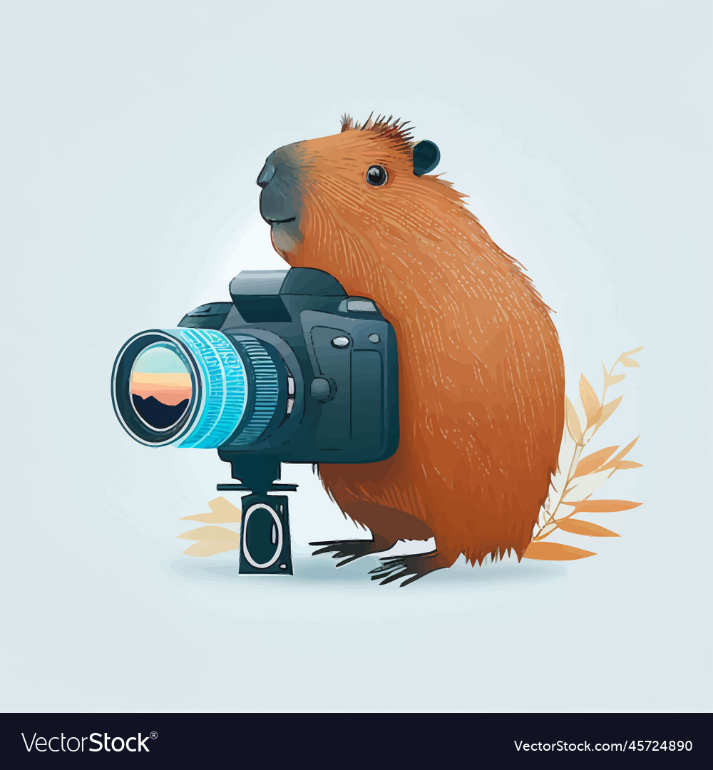 Capybara photograph as a funny way to nature