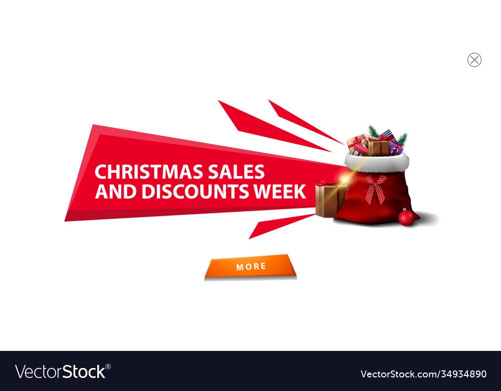 Christmas sales and discounts week white pop up