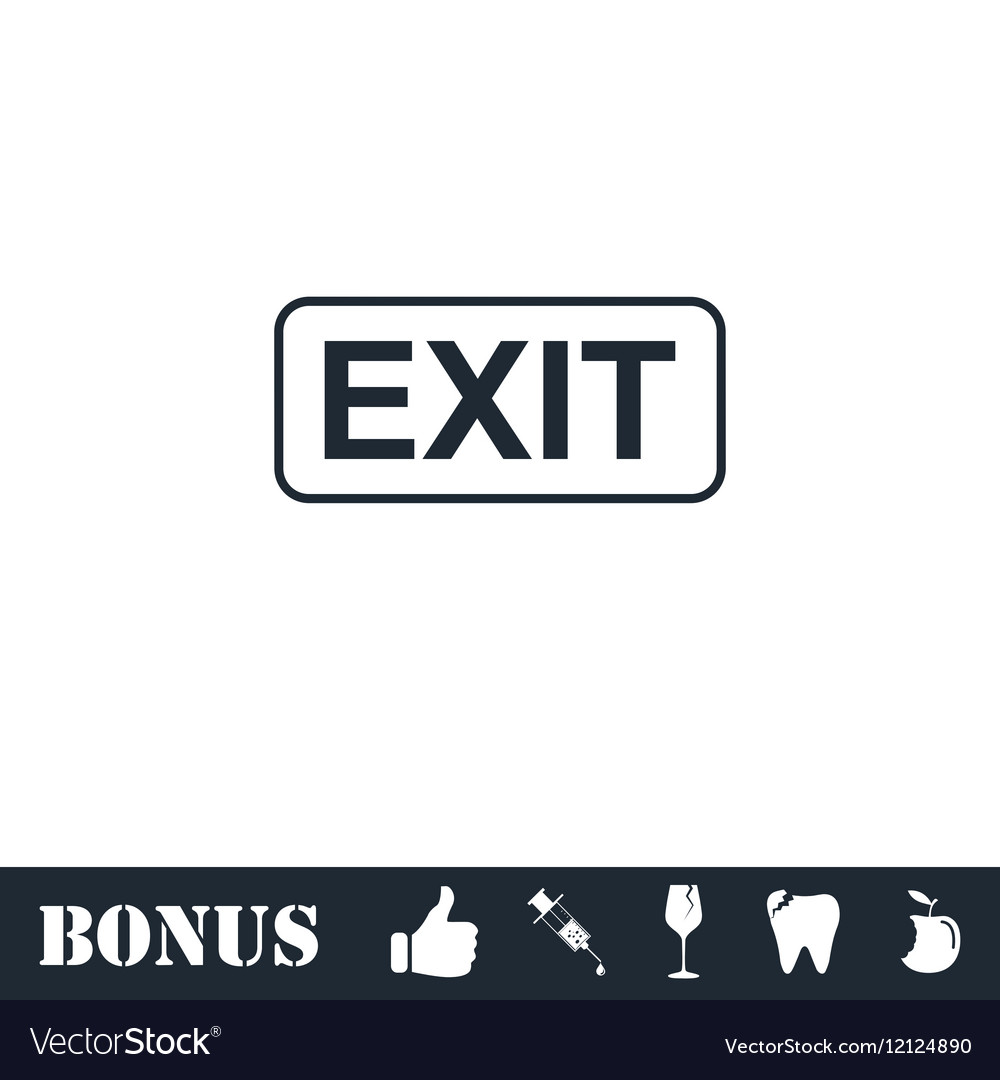 Exit icon flat
