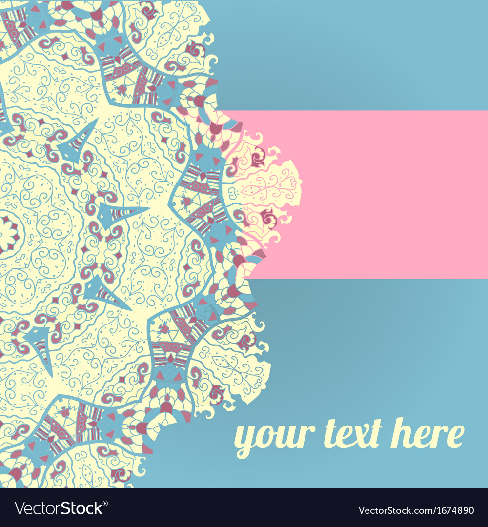 Ornate frame with sample textpink azure