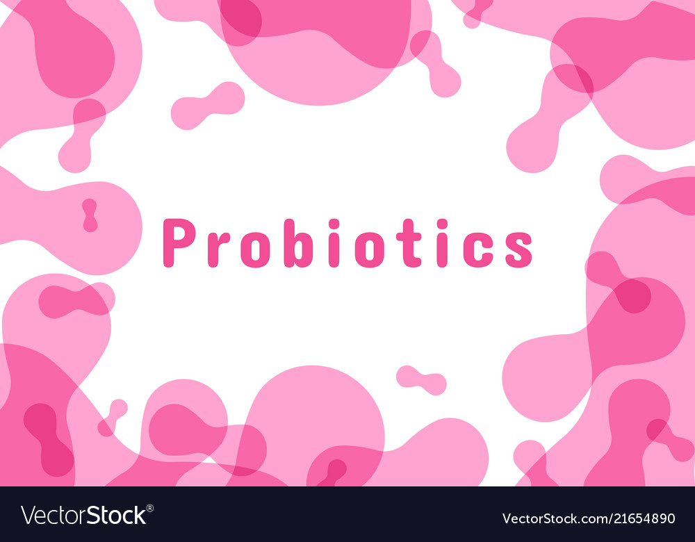 Probiotics bacteria logo Royalty Free Vector Image