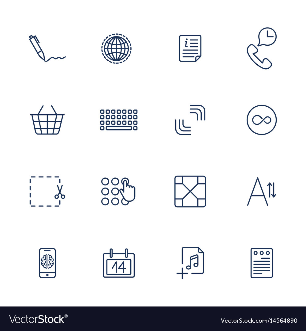 Simple internet icons set universal