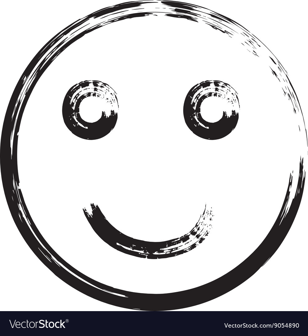 Smile face grunge icon symbol Emoji Royalty Free Vector