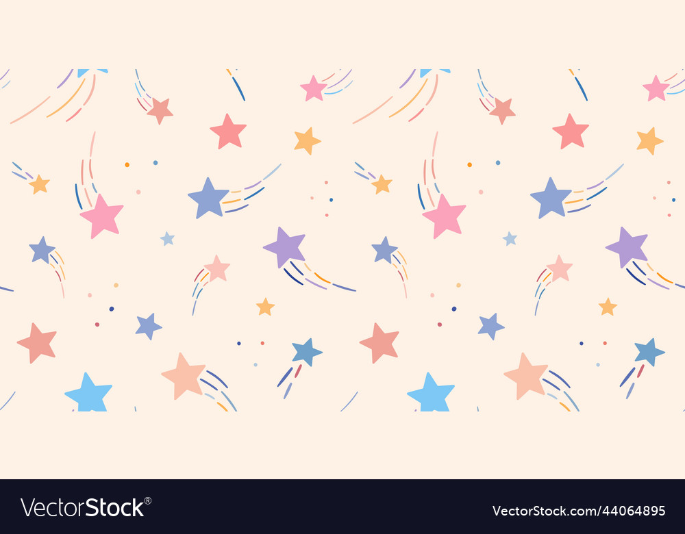 Colorful stars seamless repeat background