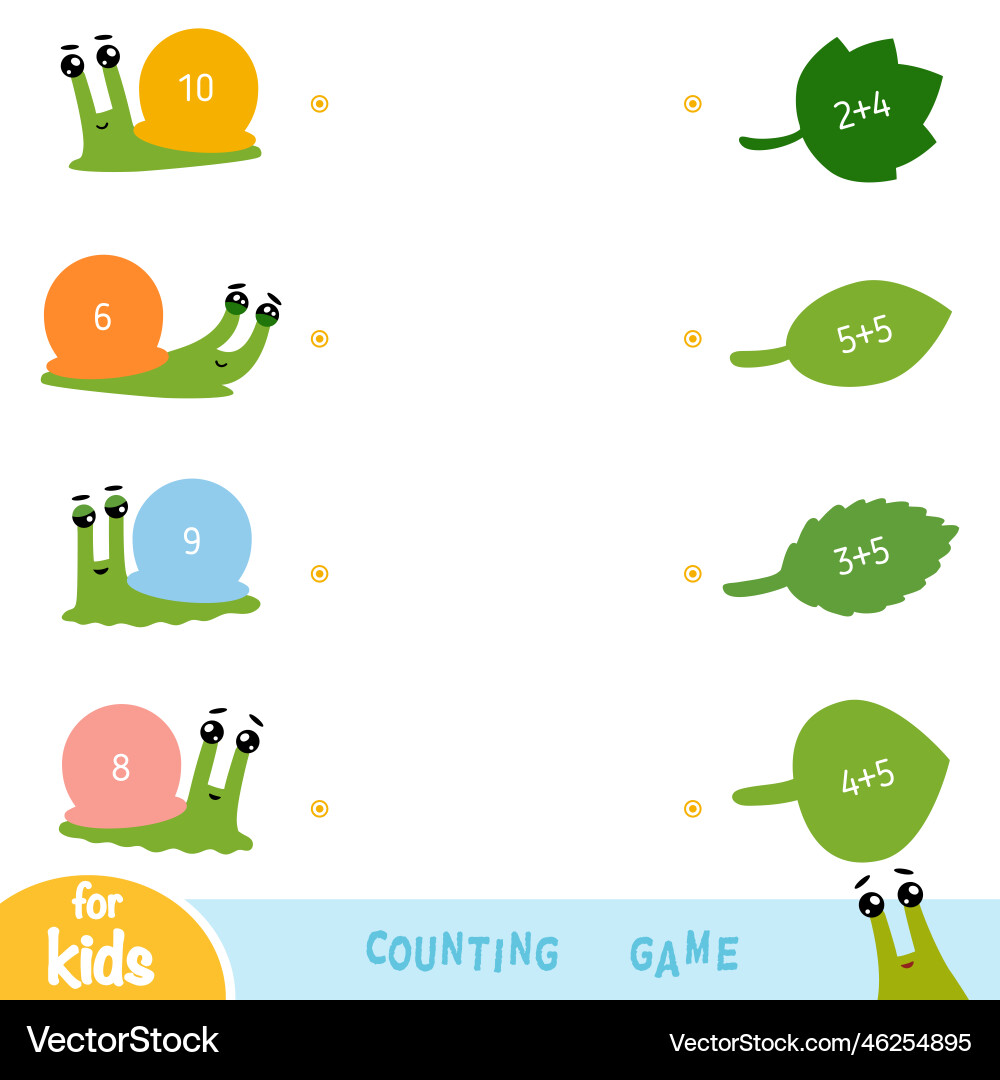 Counting game for preschool children educational Vector Image