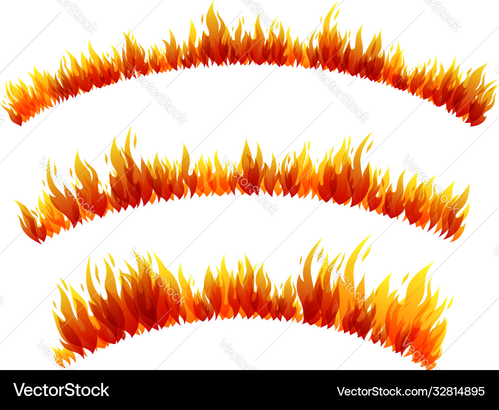 Fiery Chain Border Fiery Arc Borders Royalty Free Vector Image - VectorStock