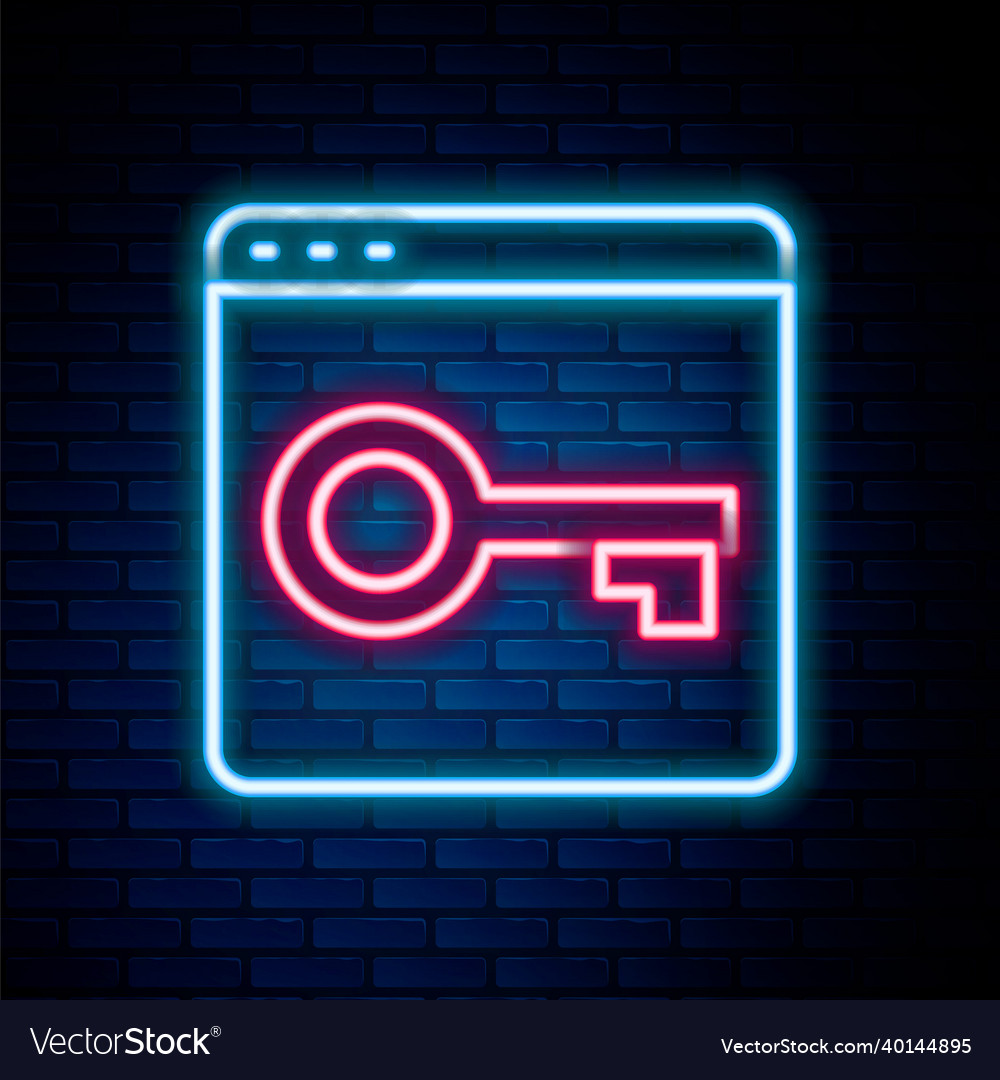 Glowing neon line sichern Sie Ihre Website mit https ssl vector image Glowing neon line sichern Sie Ihre Website mit https ssl