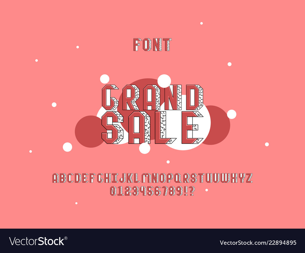 Grand sale schriftart alphabet