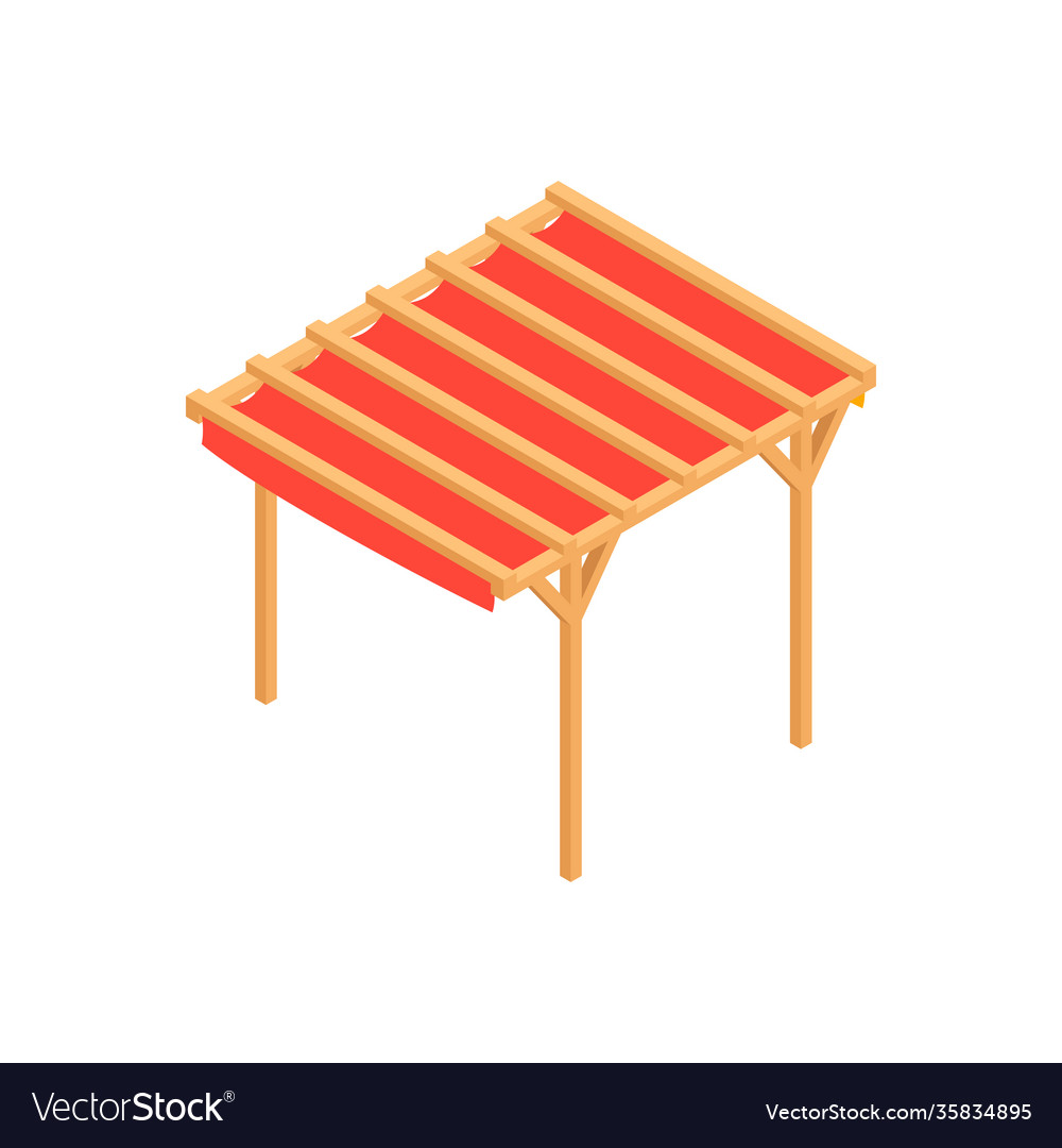 Isometric gazebo icon Royalty Free Vector Image