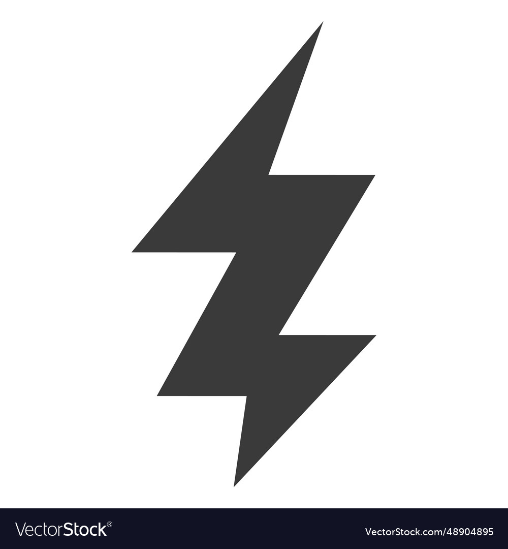 Lightning Bolt Grey Royalty Free Vector Image - Vectorstock