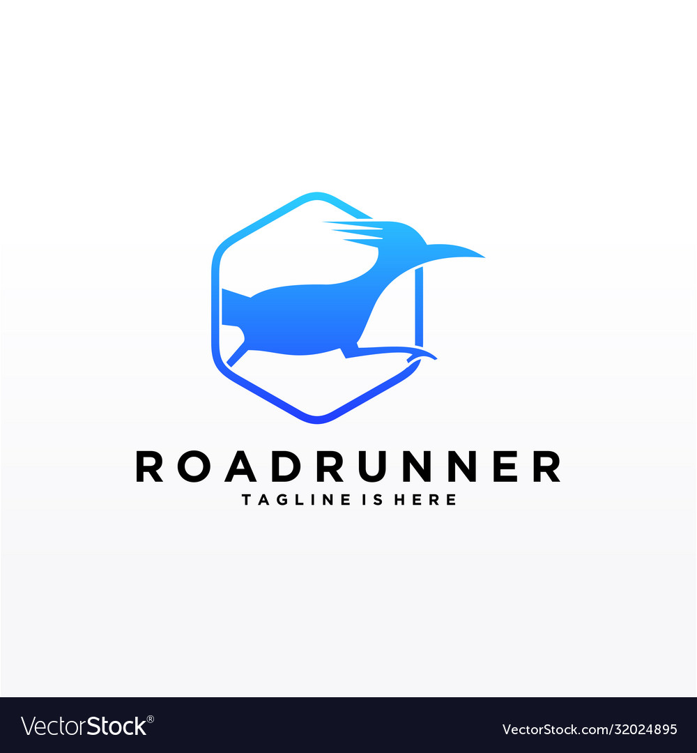 Roadrunner bird abstract minimal simple geometric