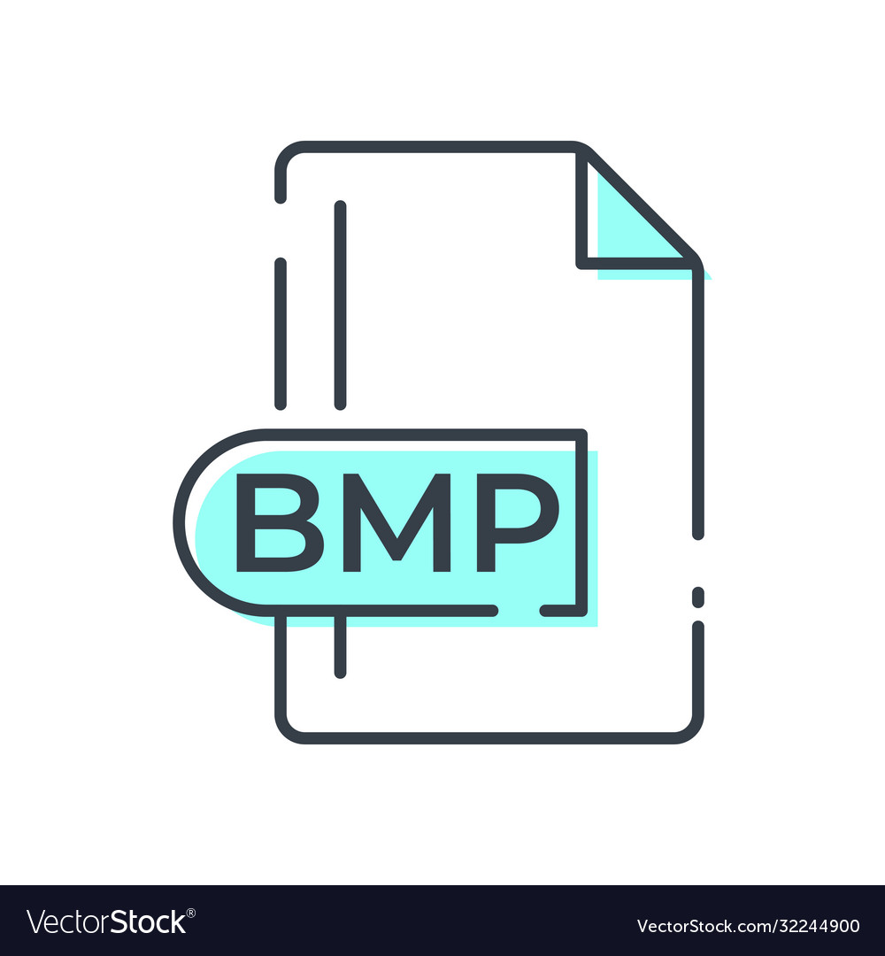 Bmp File Format Icon Bitmap Image File Extension Vector Image | Hot Sex ...