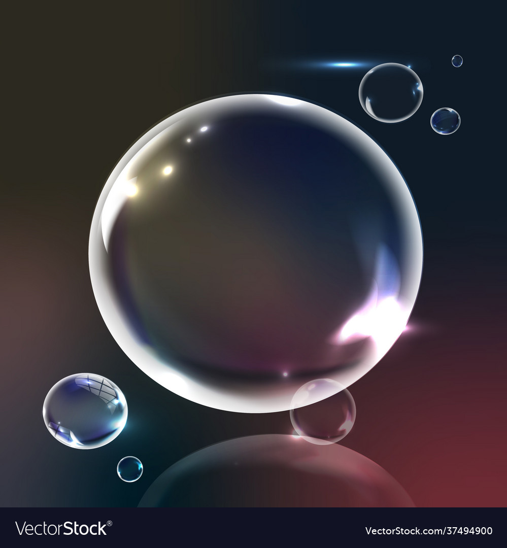 Bubbles in gradient background Royalty Free Vector Image