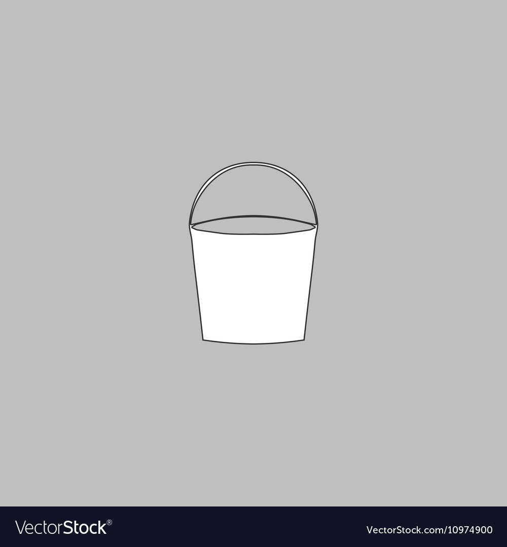 Bucket computer symbol Royalty Free Vector Image