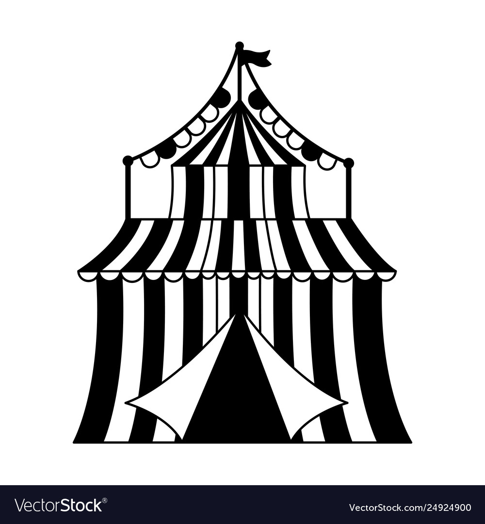 Carnival Tent Circus Garland Royalty Free Vector Image