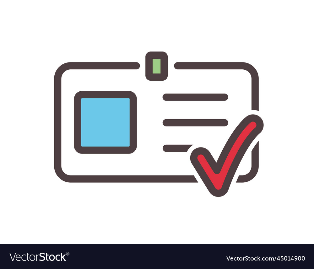 Color accreditation badge icon