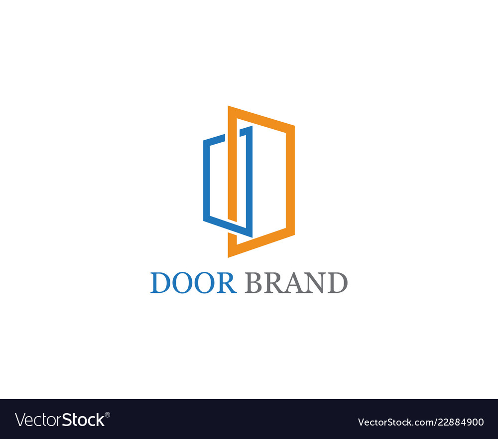 Door logo template Royalty Free Vector Image - VectorStock