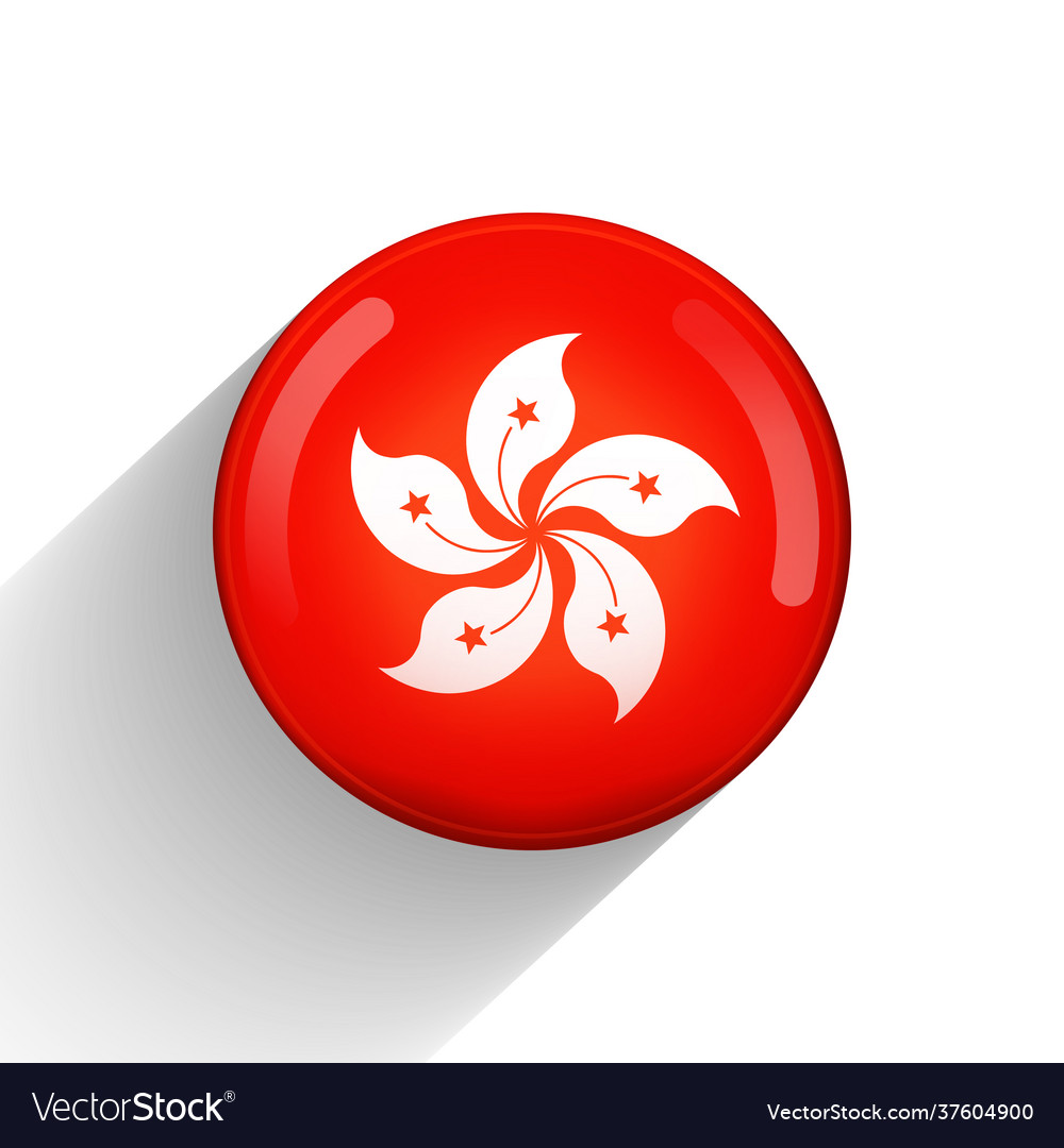 Glass light ball with flag hong kong round