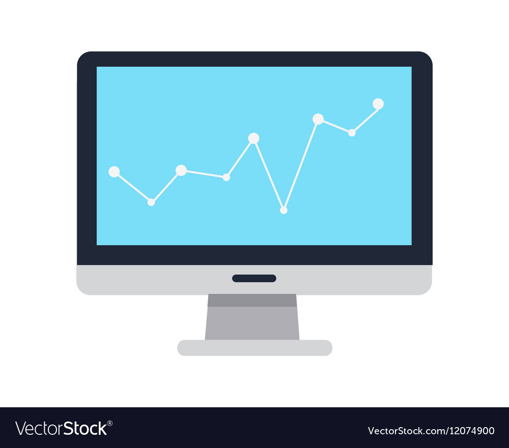 Gray computer monitor in flat