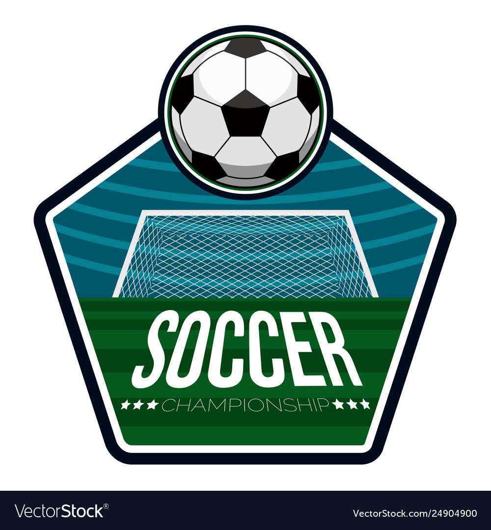 Isolated soccer label