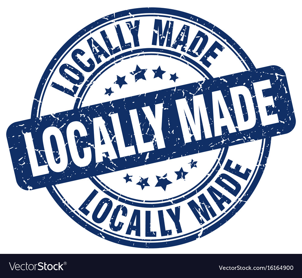 Locally made stamp Royalty Free Vector Image - VectorStock