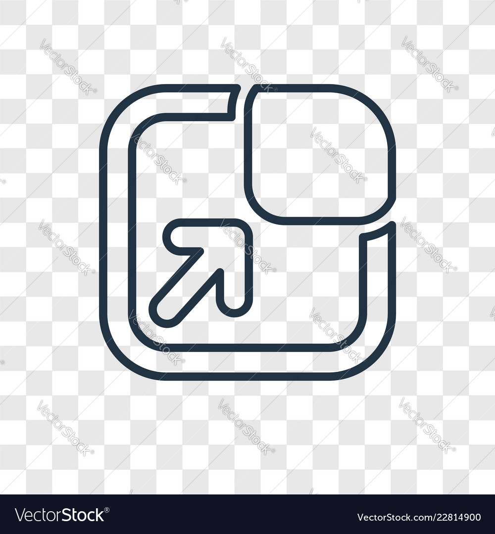 Maximize concept linear icon isolated vector image Maximize concept linear icon isolated