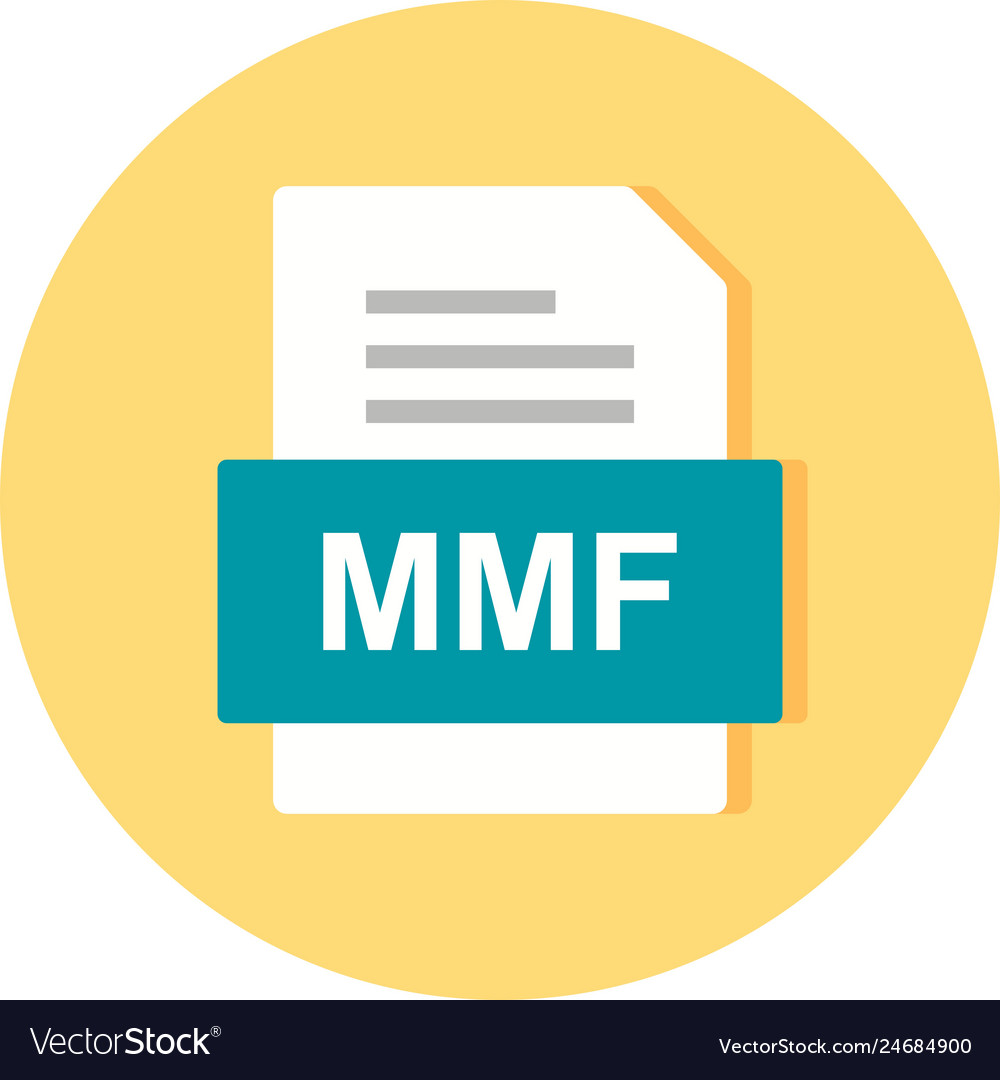 Mmf file document icon Royalty Free Vector Image