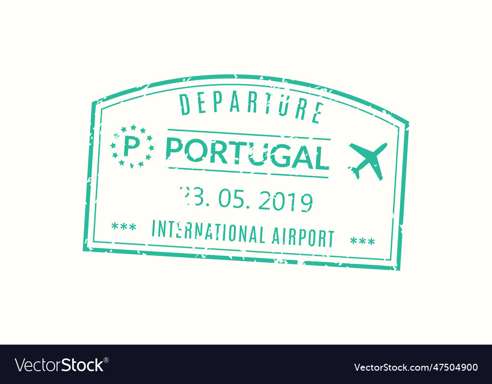 Portugal Passport Stamp Visa Stamp For Travel Vector Image   Portugal Passport Stamp Visa Stamp For Travel Vector 47504900 