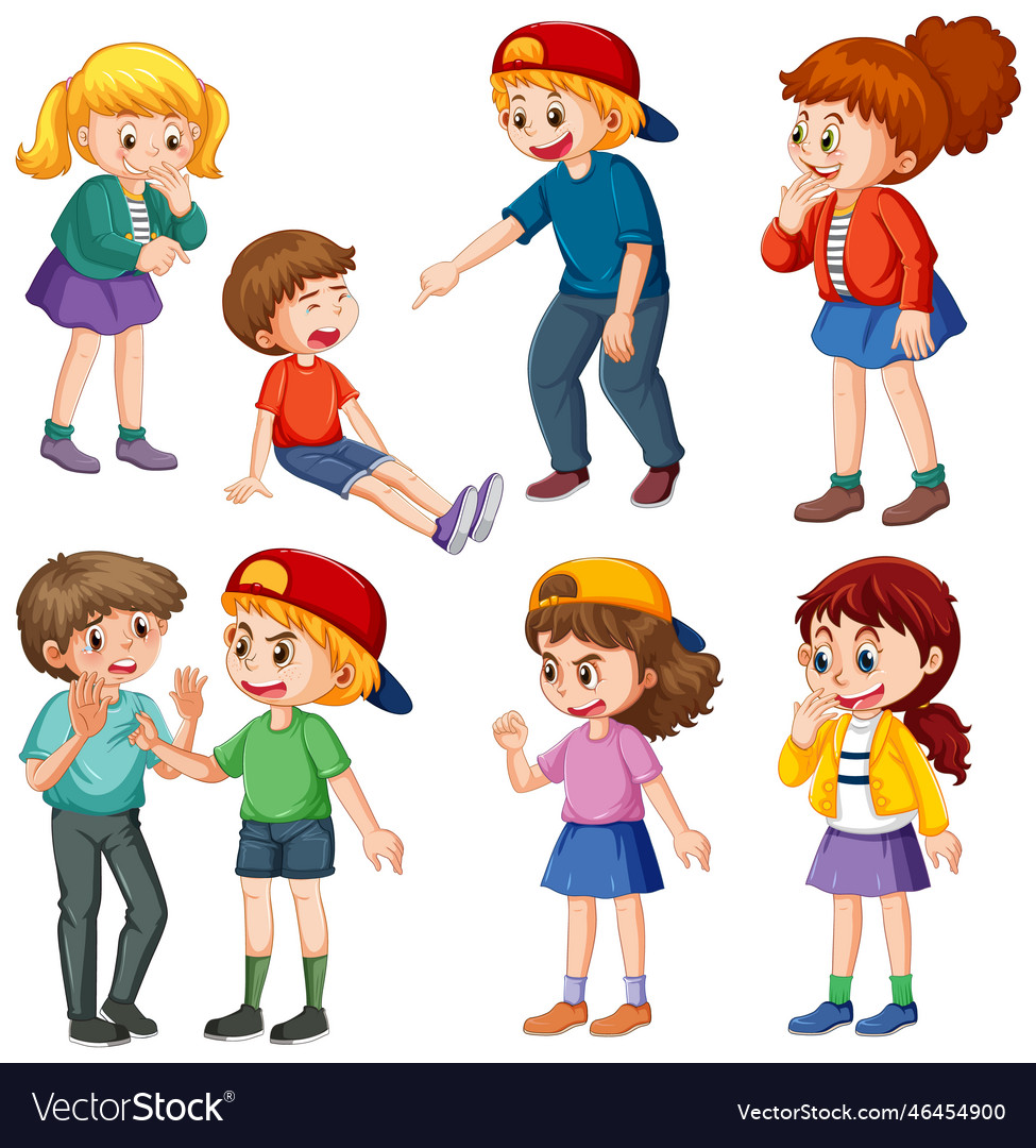 Set of children cartoon character Royalty Free Vector Image