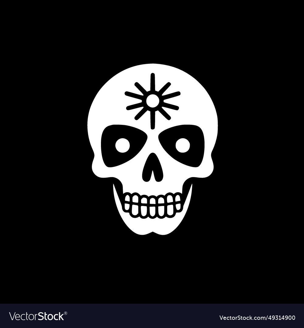 Skull - minimalist and simple silhouette Vector Image