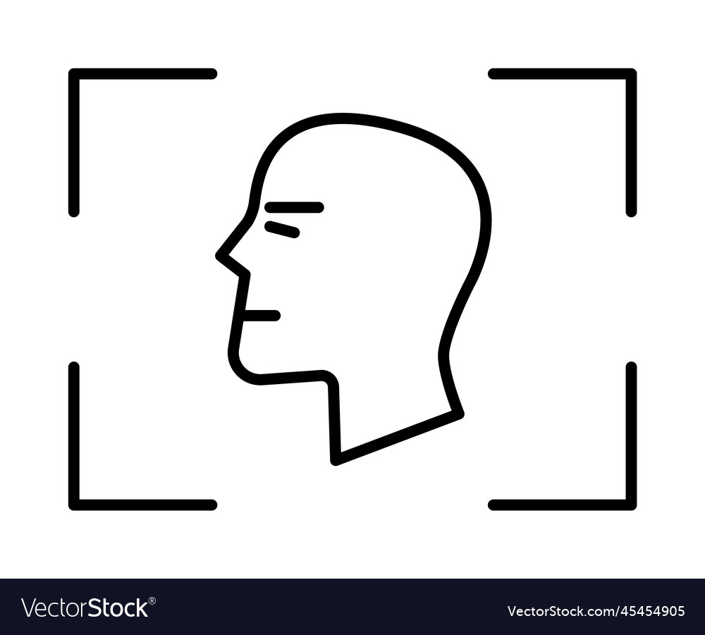 Ai android artificial icon on transparent vector image Ai android artificial icon on transparent
