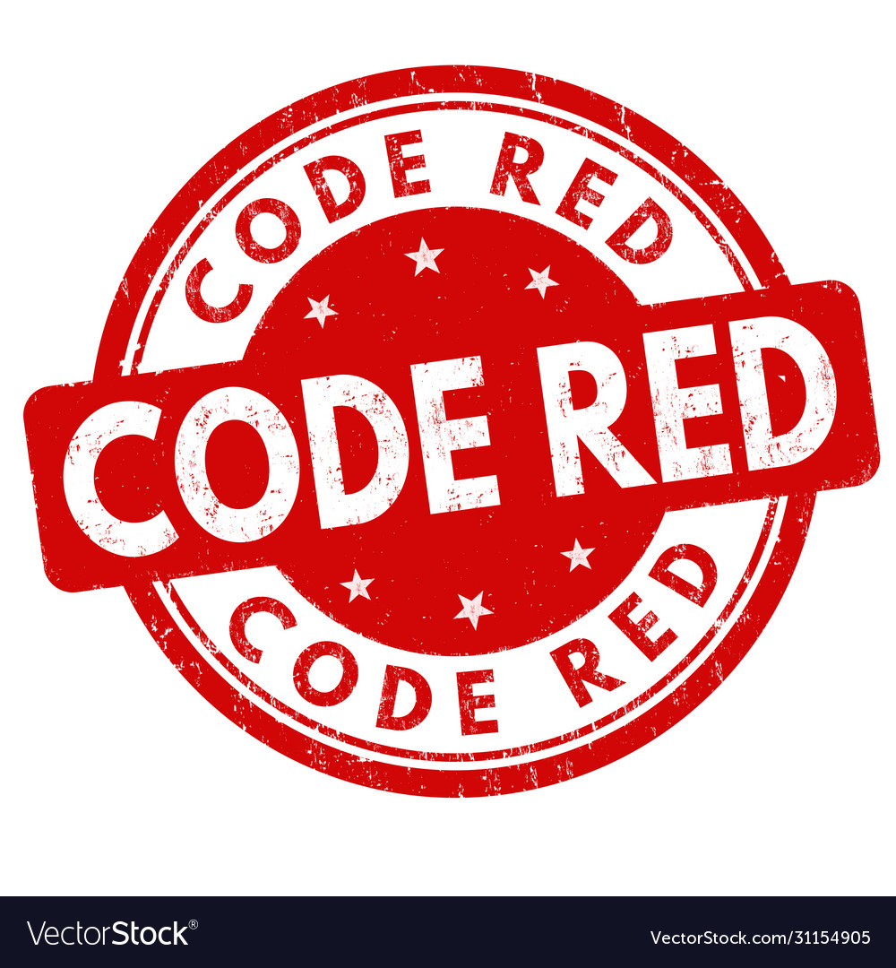 Code Red Stamp - Urgent Alert