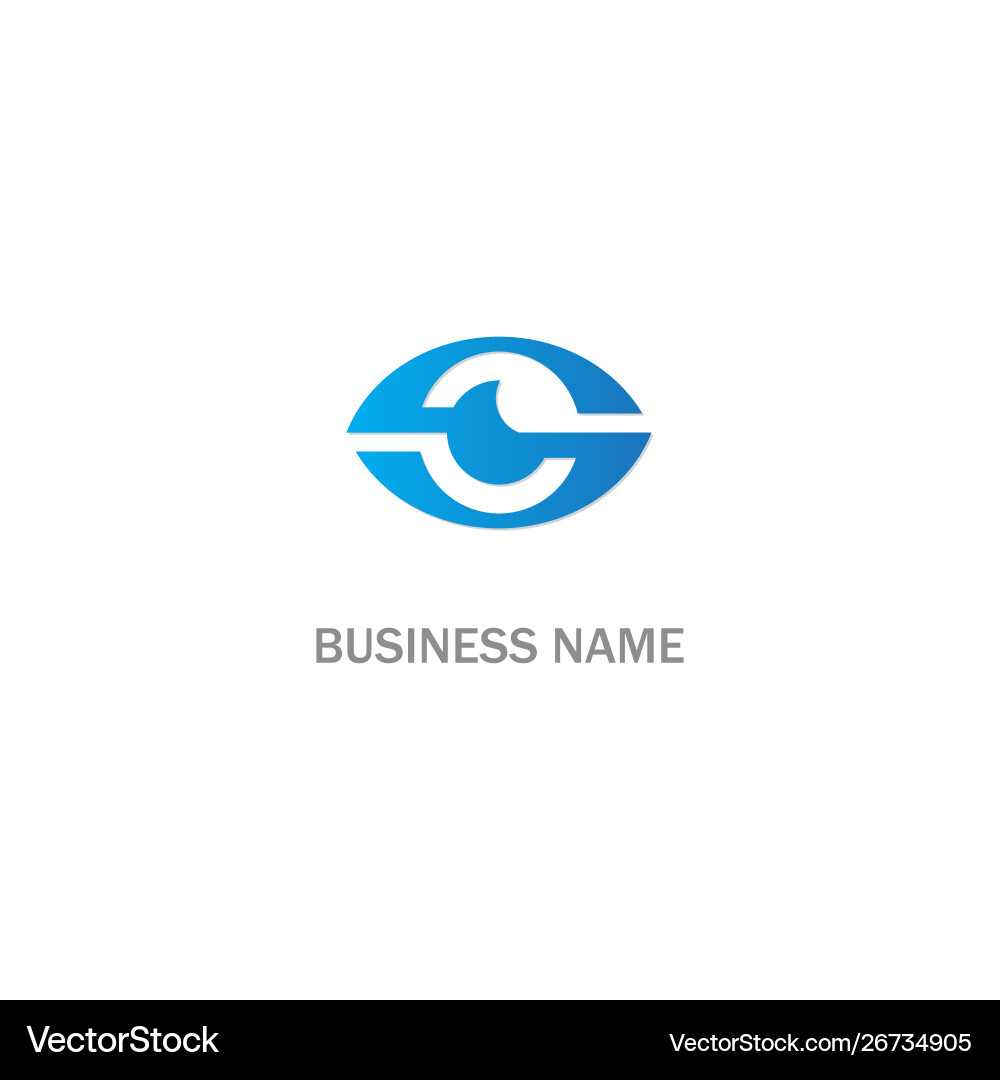Eye optic vision logo Royalty Free Vector Image