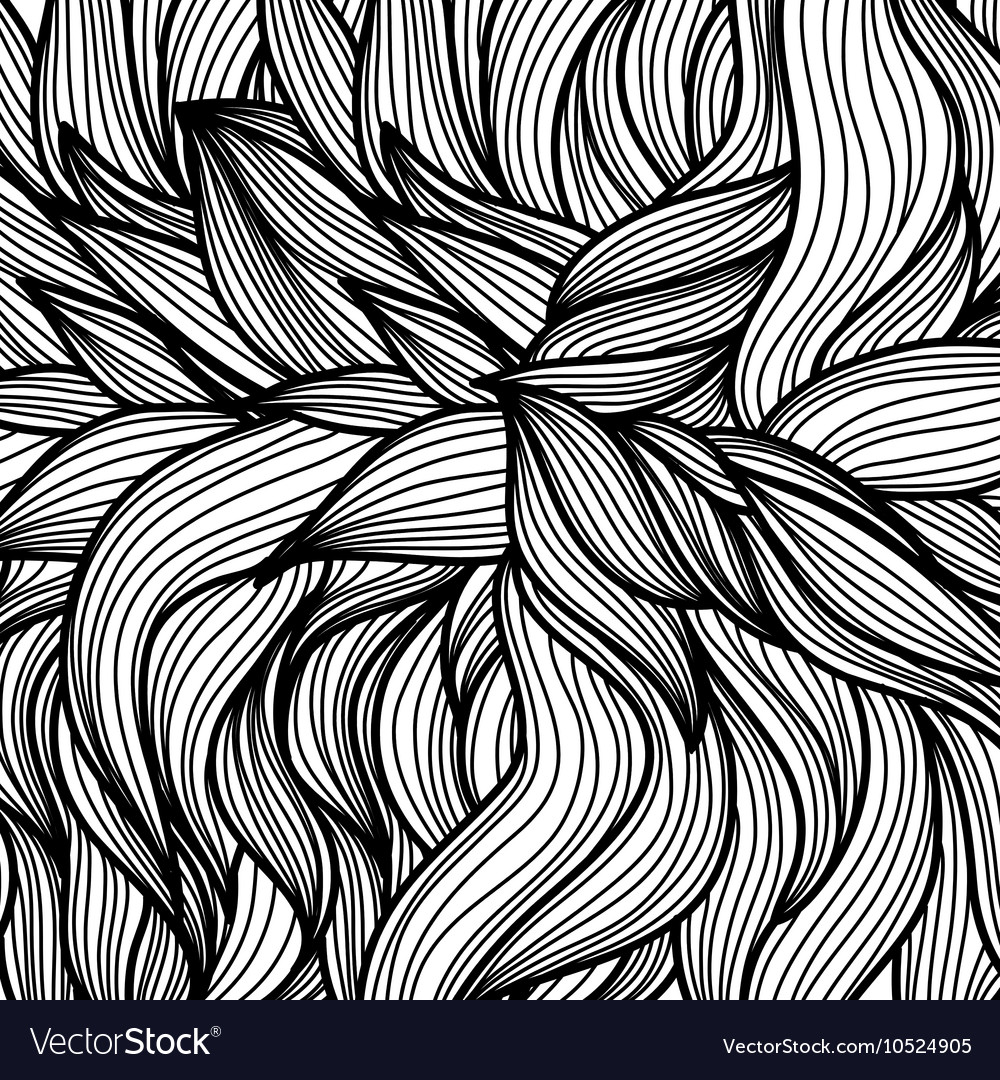 Hand drawn leaves pattern scetch of background