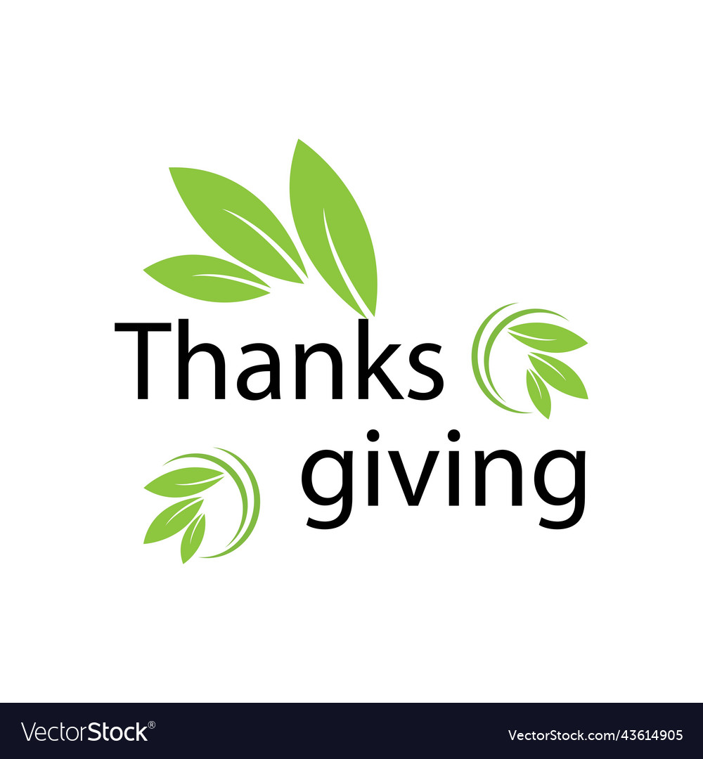 Happy thanksgiving day logo design template