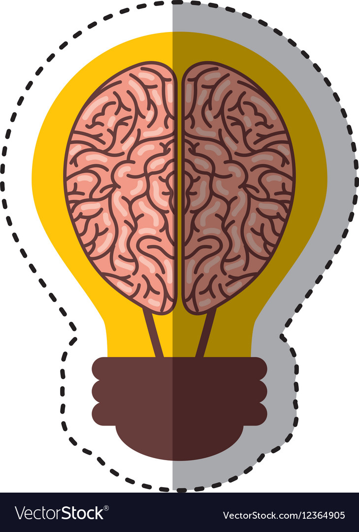 Human brain organ with bulb isolated icon