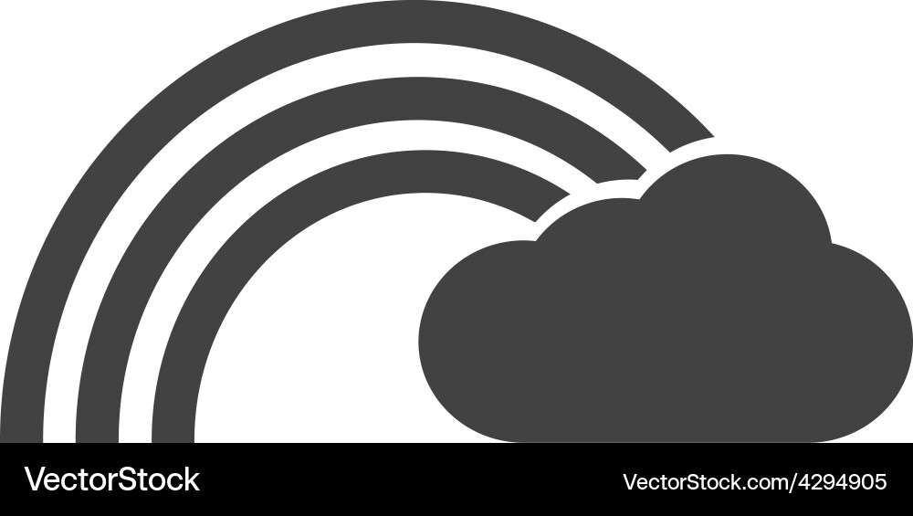 Rainbow with cloud Royalty Free Vector Image - VectorStock