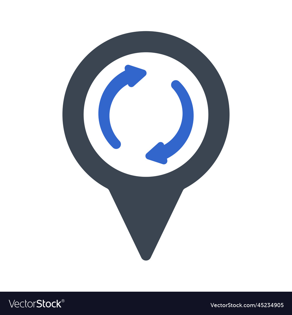 Refresh location icon Royalty Free Vector Image