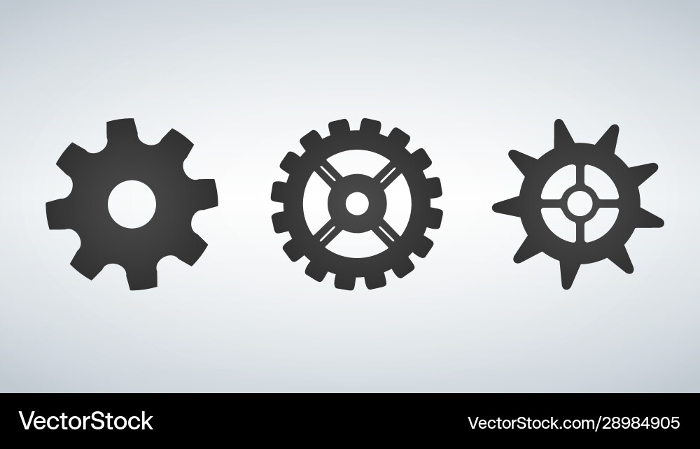 Set gears Royalty Free Vector Image - VectorStock